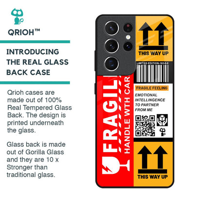 Handle With Care Glass Case for Samsung Galaxy S21 Ultra