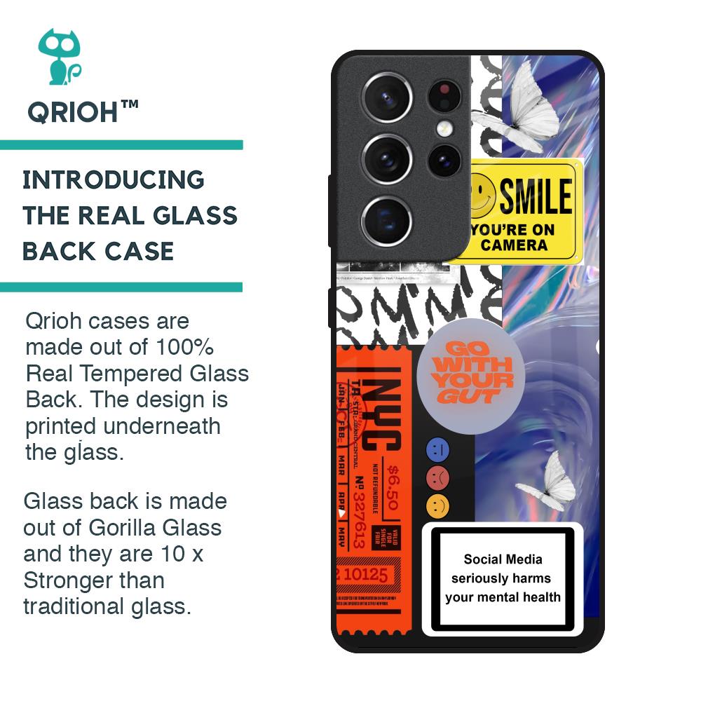Smile for Camera Glass Case for Samsung Galaxy S21 Ultra