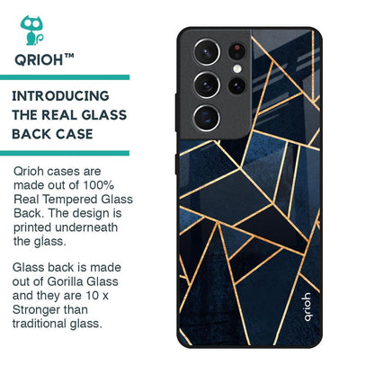 Abstract Tiles Glass Case for Samsung Galaxy S21 Ultra