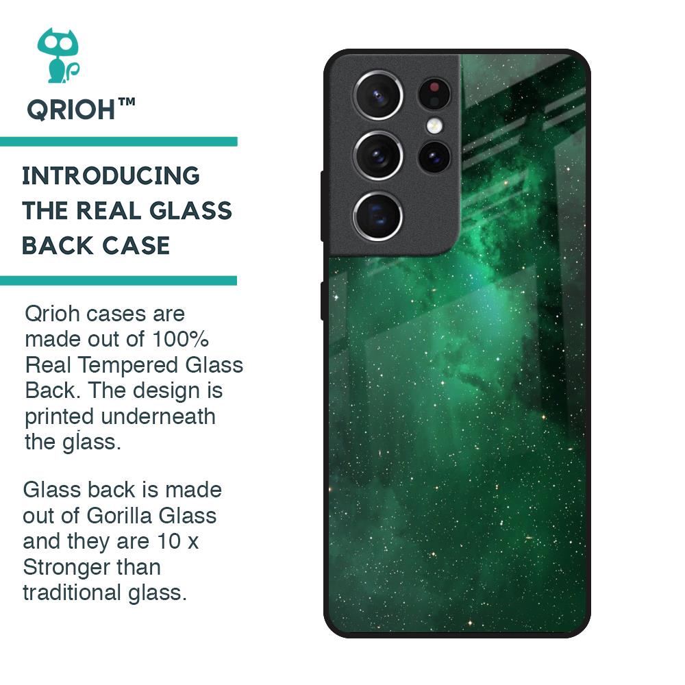 Emerald Firefly Glass Case For Samsung Galaxy S21 Ultra