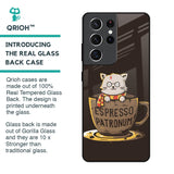 Tea With Kitty Glass Case For Samsung Galaxy S21 Ultra