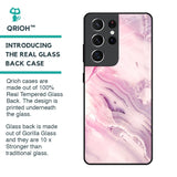 Diamond Pink Gradient Glass Case For Samsung Galaxy S21 Ultra