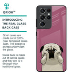 Funny Pug Face Glass Case For Samsung Galaxy S21 Ultra