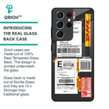 Cool Barcode Label Glass Case For Samsung Galaxy S21 Ultra