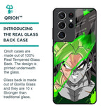 Anime Green Splash Glass Case for Samsung Galaxy S21 Ultra