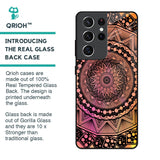 Floral Mandala Glass Case for Samsung Galaxy S21 Ultra