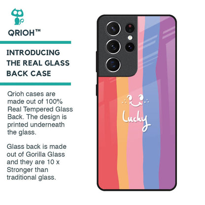 Lucky Abstract Glass Case for Samsung Galaxy S21 Ultra