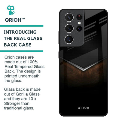 Dark Walnut Glass Case for Samsung Galaxy S21 Ultra
