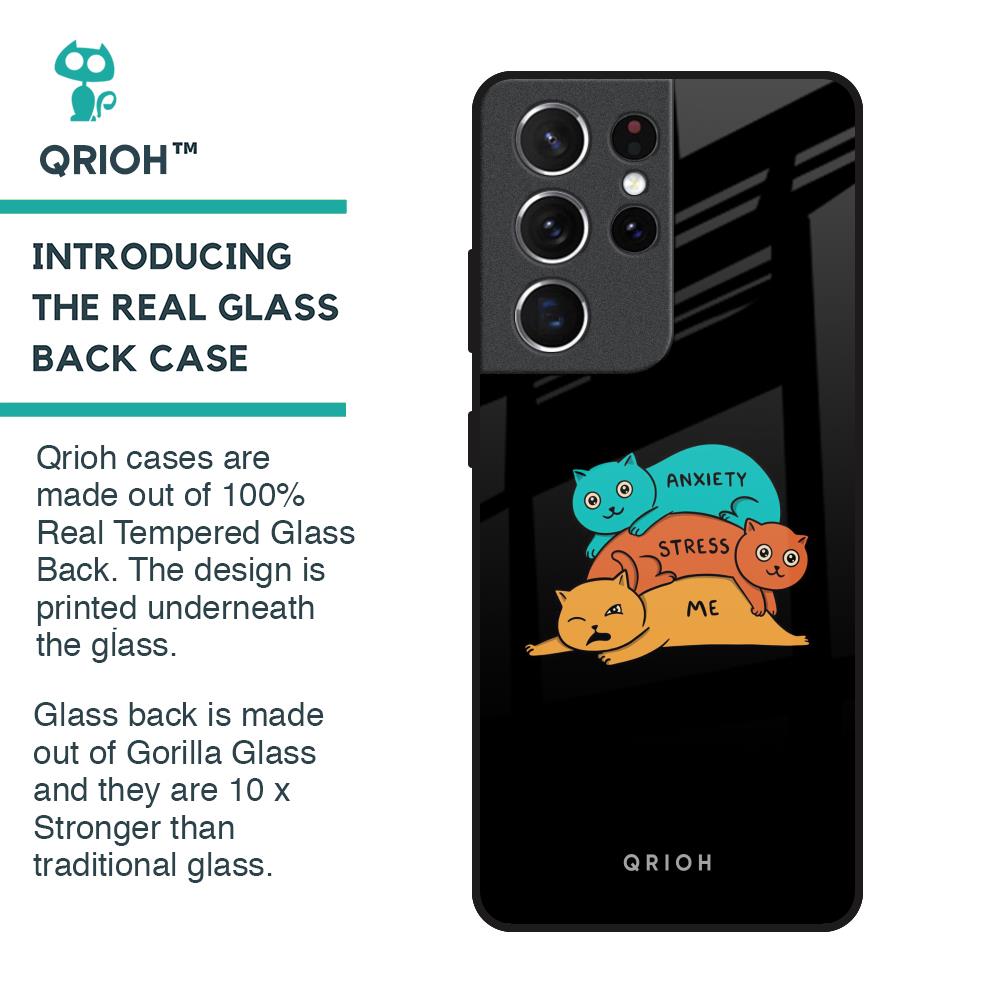 Anxiety Stress Glass Case for Samsung Galaxy S21 Ultra