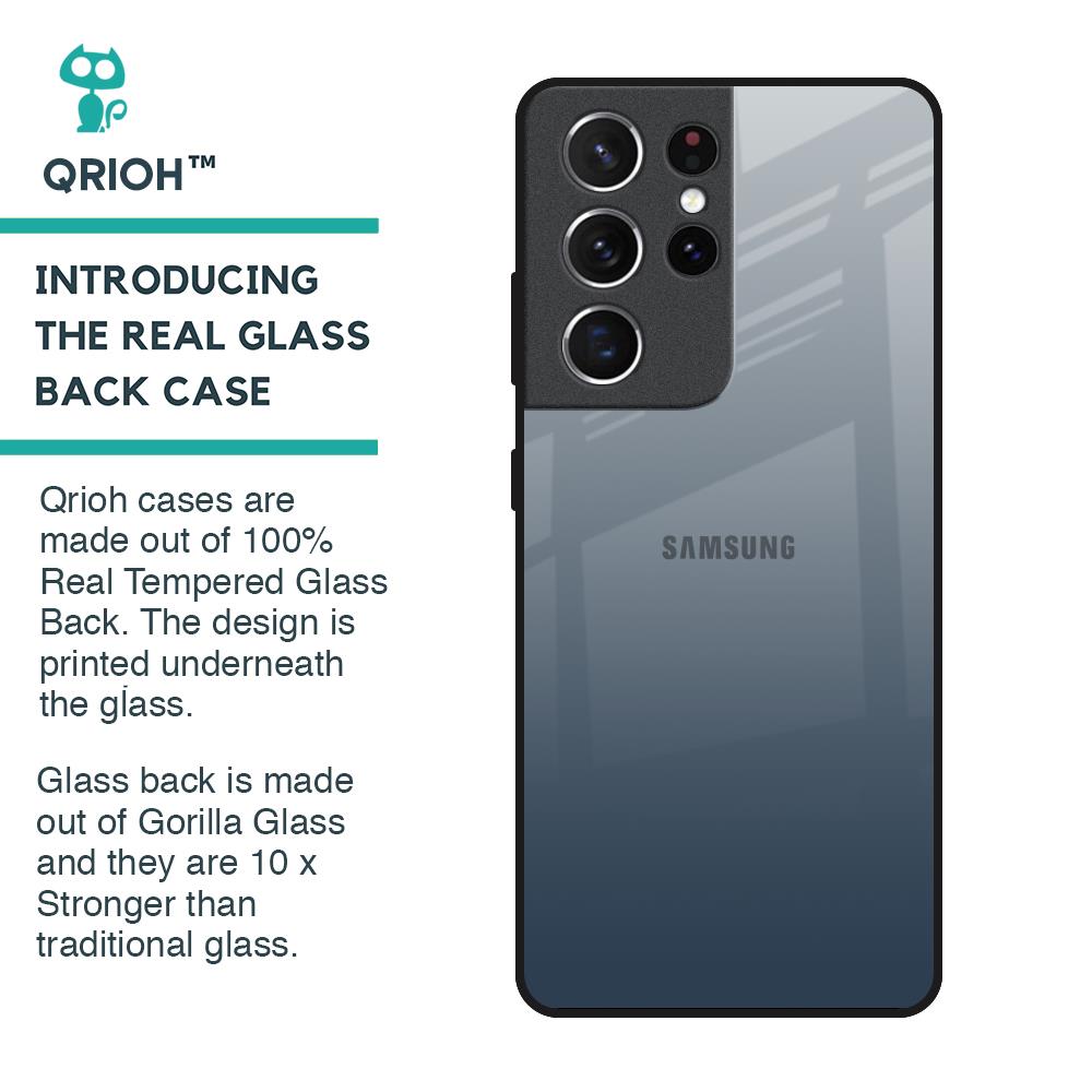 Smokey Grey Color Glass Case For Samsung Galaxy S21 Ultra