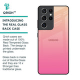 Pastel Pink Gradient Glass Case For Samsung Galaxy S21 Ultra