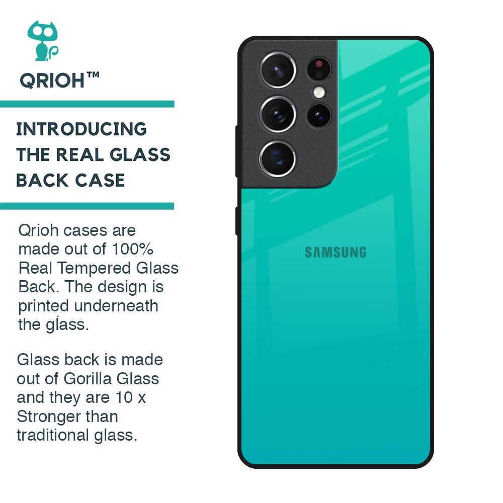 Cuba Blue Glass Case For Samsung Galaxy S21 Ultra