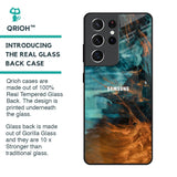 Golden Splash Glass Case for Samsung Galaxy S21 Ultra