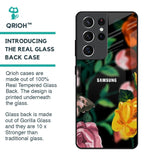 Flowers & Butterfly Glass Case for Samsung Galaxy S21 Ultra