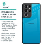 Blue Aqua Glass Case for Samsung Galaxy S21 Ultra