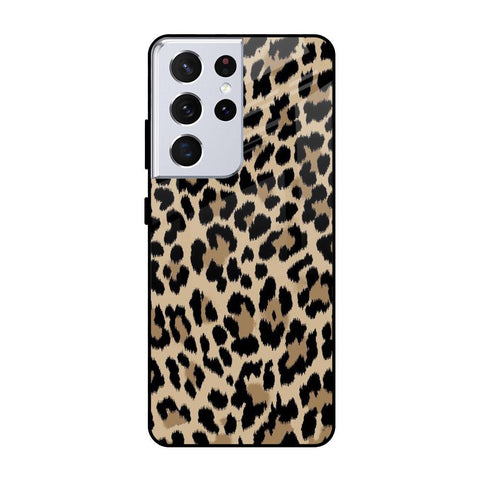 Leopard Seamless Samsung Galaxy S21 Ultra Glass Cases & Covers Online