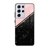 Marble Texture Pink Samsung Galaxy S21 Ultra Glass Cases & Covers Online