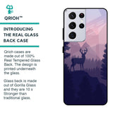 Deer In Night Glass Case For Samsung Galaxy S21 Ultra