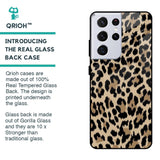 Leopard Seamless Glass Case For Samsung Galaxy S21 Ultra
