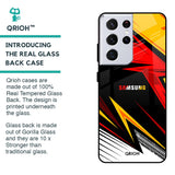 Race Jersey Pattern Glass Case For Samsung Galaxy S21 Ultra