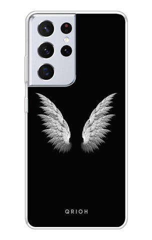 White Angel Wings Samsung Galaxy S21 Ultra Back Cover