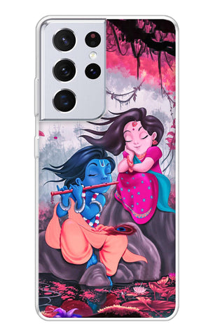 Radha Krishna Art Samsung Galaxy S21 Ultra Back Cover