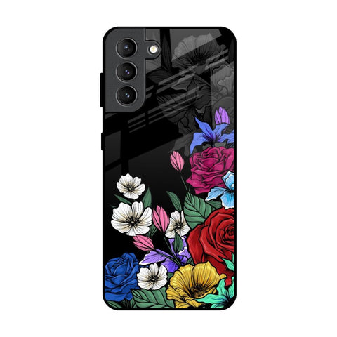 Rose Flower Bunch Art Samsung Galaxy S21 Plus Glass Back Cover Online