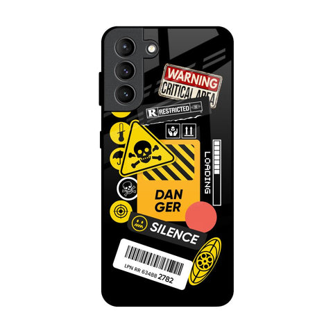 Danger Signs Samsung Galaxy S21 Plus Glass Back Cover Online