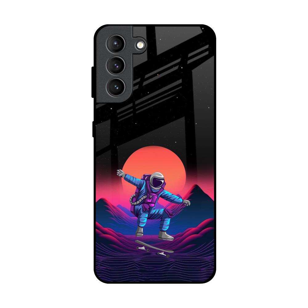 Retro Astronaut Samsung Galaxy S21 Plus Glass Back Cover Online