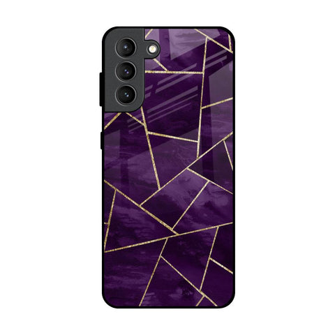 Geometric Purple Samsung Galaxy S21 Plus Glass Back Cover Online