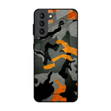 Camouflage Orange Samsung Galaxy S21 Plus Glass Back Cover Online