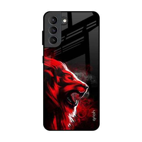 Red Angry Lion Samsung Galaxy S21 Plus Glass Back Cover Online