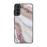 Pink & Gold Gllitter Marble Samsung Galaxy S21 Plus Glass Back Cover Online