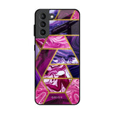 Electroplated Geometric Marble Samsung Galaxy S21 Plus Glass Back Cover Online