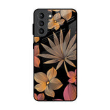 Lines Pattern Flowers Samsung Galaxy S21 Plus Glass Back Cover Online