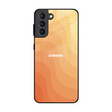 Orange Curve Pattern Samsung Galaxy S21 Plus Glass Back Cover Online