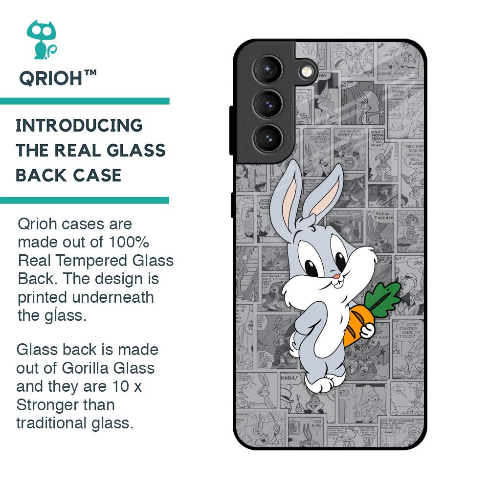Cute Baby Bunny Glass Case for Samsung Galaxy S21 Plus