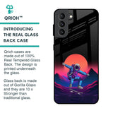 Retro Astronaut Glass Case for Samsung Galaxy S21 Plus