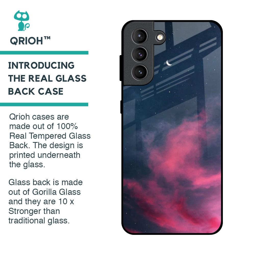 Moon Night Glass Case For Samsung Galaxy S21 Plus
