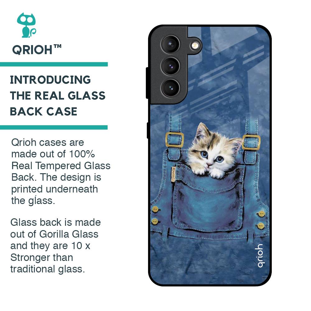 Kitty In Pocket Glass Case For Samsung Galaxy S21 Plus