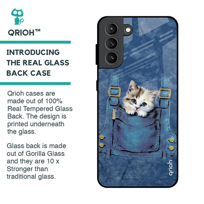 Kitty In Pocket Glass Case For Samsung Galaxy S21 Plus