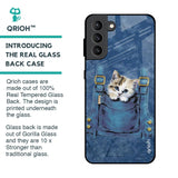 Kitty In Pocket Glass Case For Samsung Galaxy S21 Plus