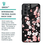 Black Cherry Blossom Glass Case for Samsung Galaxy S21 Plus