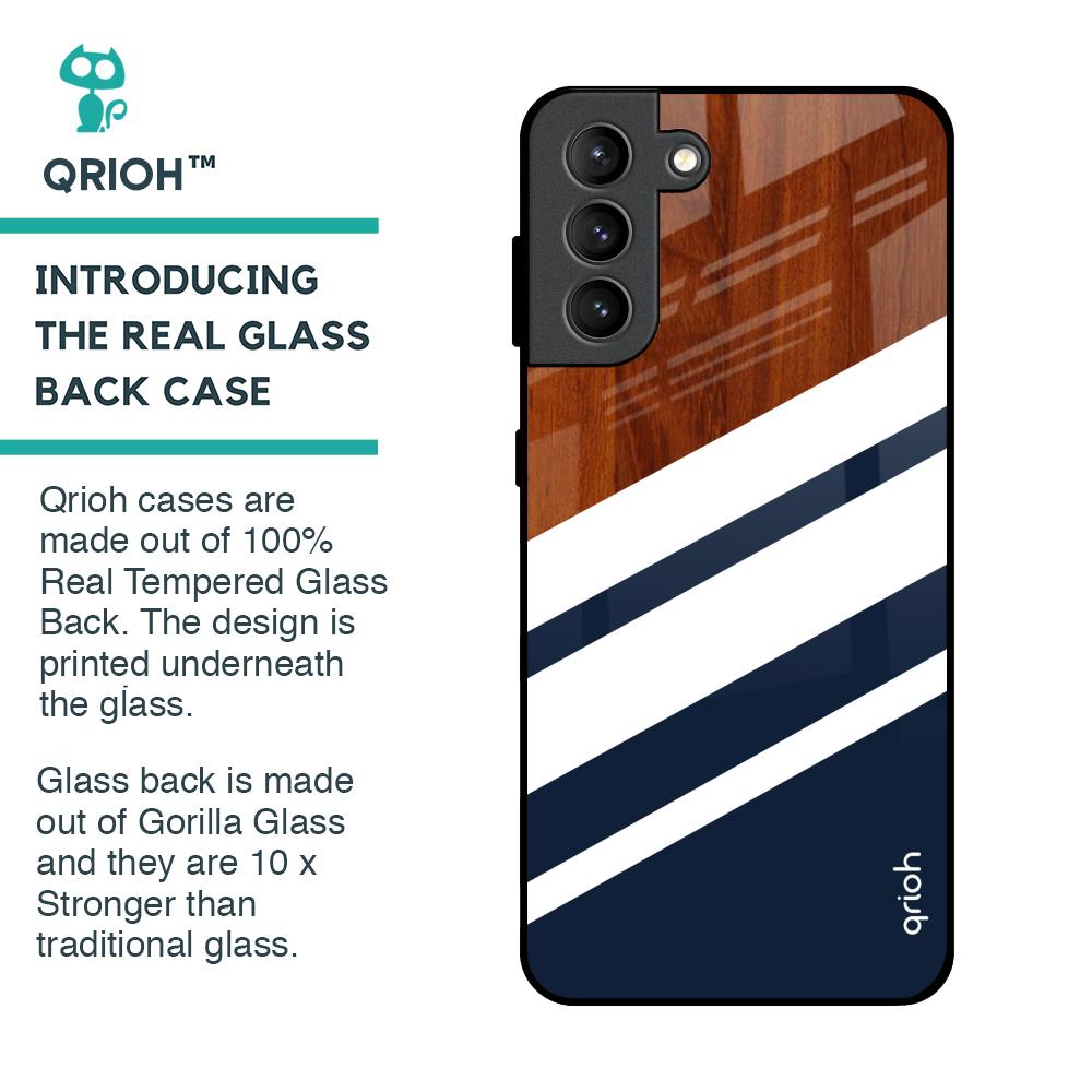 Bold Stripes Glass Case for Samsung Galaxy S21 Plus