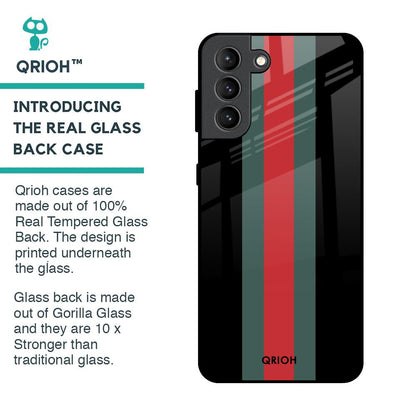 Vertical Stripes Glass Case for Samsung Galaxy S21 Plus