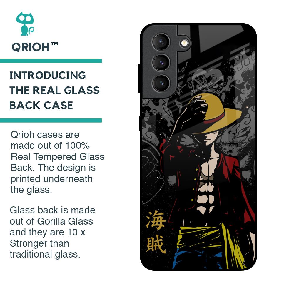 Dark Luffy Glass Case for Samsung Galaxy S21 Plus