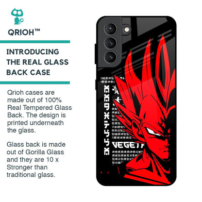 Red Vegeta Glass Case for Samsung Galaxy S21 Plus