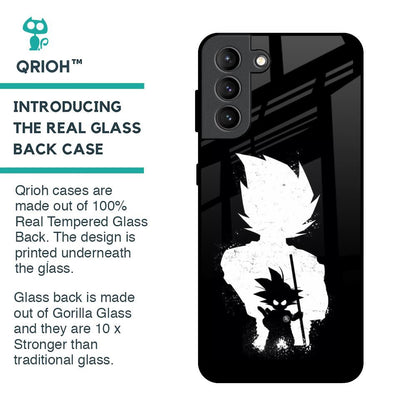 Monochrome Goku Glass Case for Samsung Galaxy S21 Plus