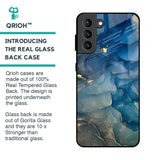 Blue Cool Marble Glass Case for Samsung Galaxy S21 Plus