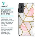 Geometrical Marble Glass Case for Samsung Galaxy S21 Plus